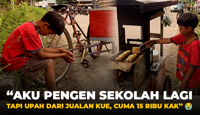Bocah Piatu Ini Keliling 5 KM Jual Kue Untuk Bertahan Hidup