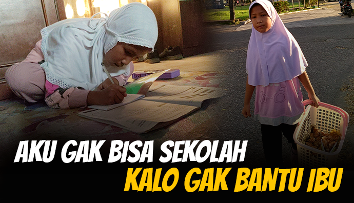 Ditelantarkan Ayah, Bocah Ini Jualan Kue Demi Makan dan Sekolah