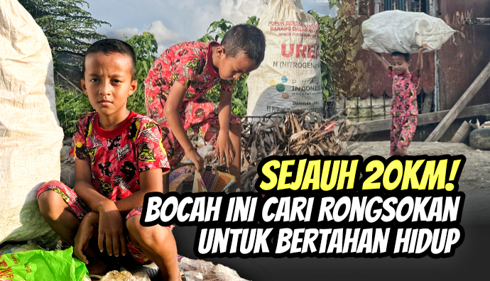 Keliling 20 KM, Bocah Pemulung Ini Hanya Dapat 5 ribu