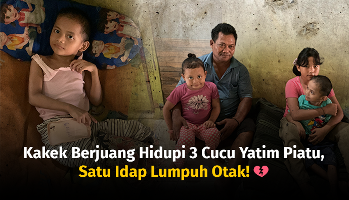 Kakek Jadi Tukang Ojek Demi Hidupi Cucu Idap Lumpuh Otak