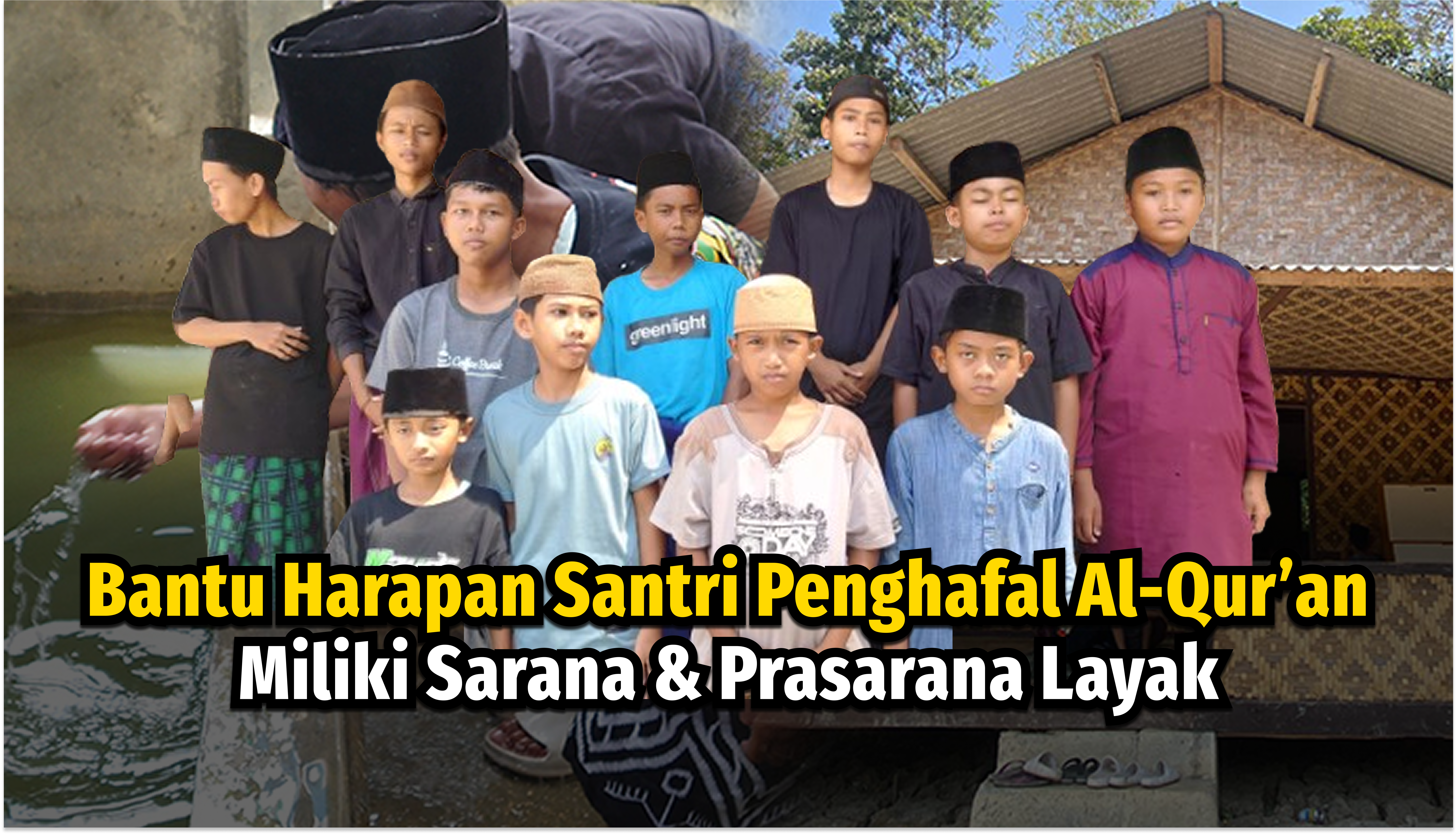Tak Punya Kobong Layak, 27 Santri Tidur di Kamar Bekas WC