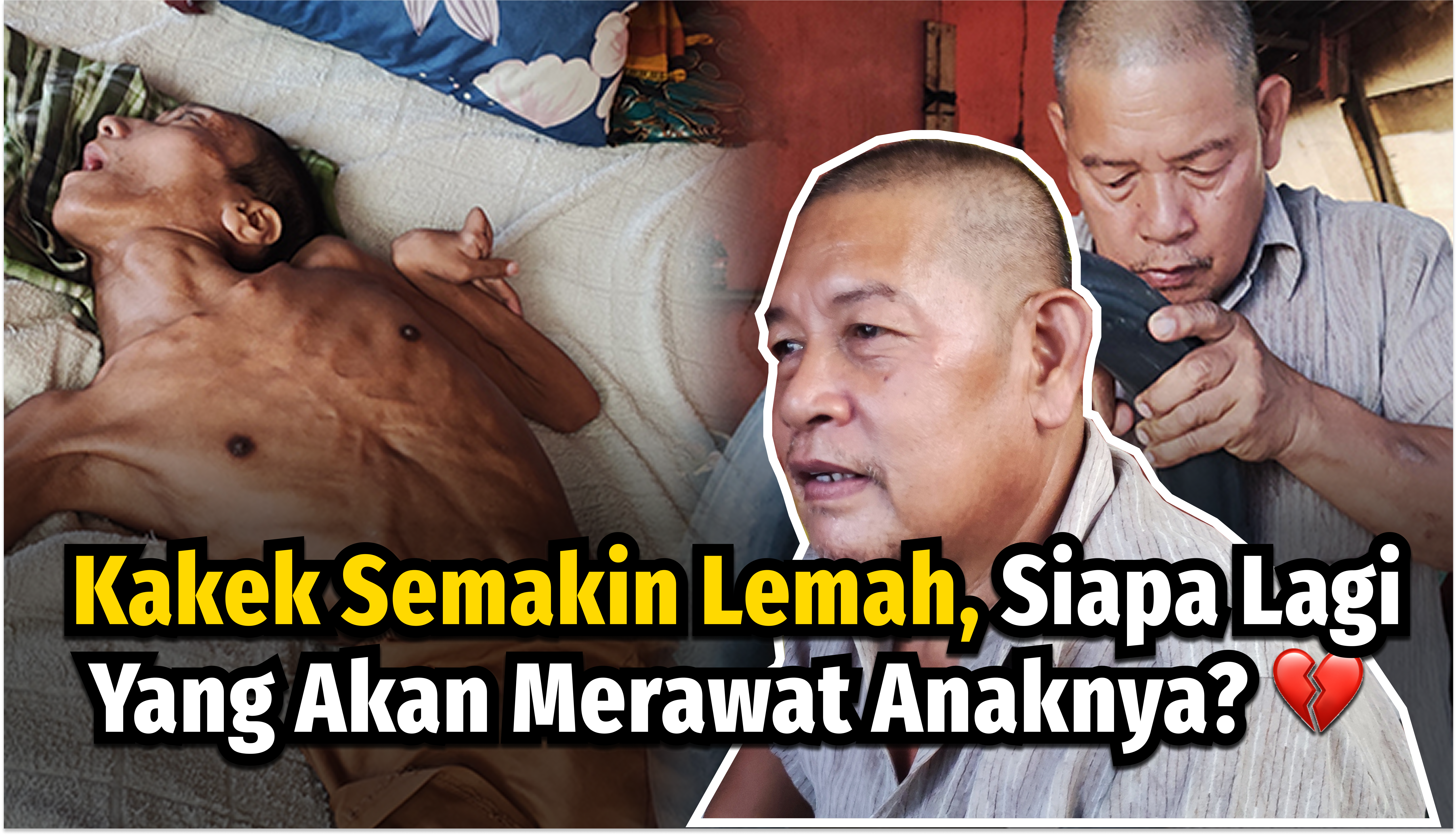 Sepi Pelanggan, Kakek Tukang Tambal Ban Ini Rawat Anak Difabel