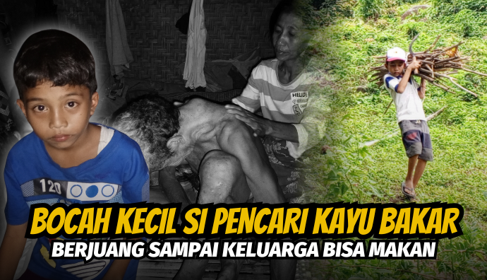 Cari Kayu Bakar, Bocah 10 Tahun Ini Hidupi Ayah Sakit