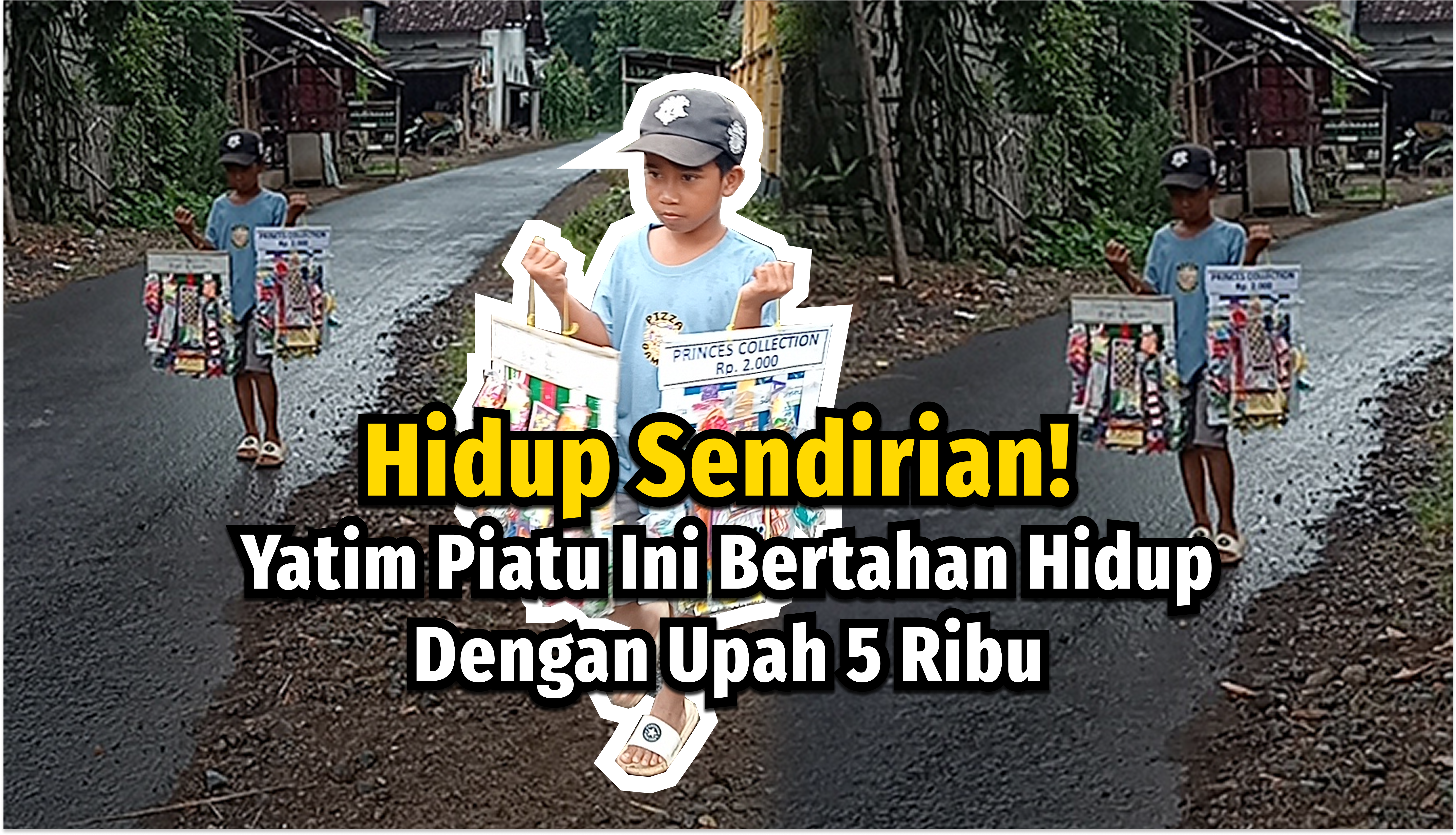 Bantu Yatim Piatu Penjual Mainan Hidup Sebatang Kara