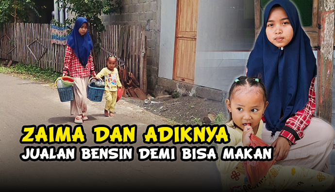 Yatim Piatu Ini Putus Sekolah dan Jualan Bensin Demi Adiknya